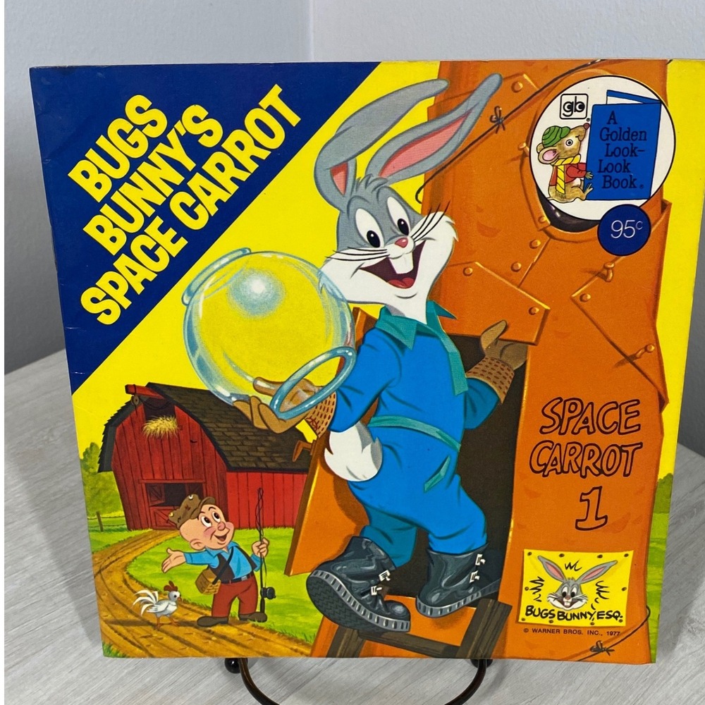 Bugs Bunny's Space Carrot Golden Look-Look Book Vintage 1977 Looney Tunes PB